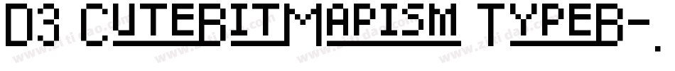D3 CuteBitMapism TypeB字体转换
